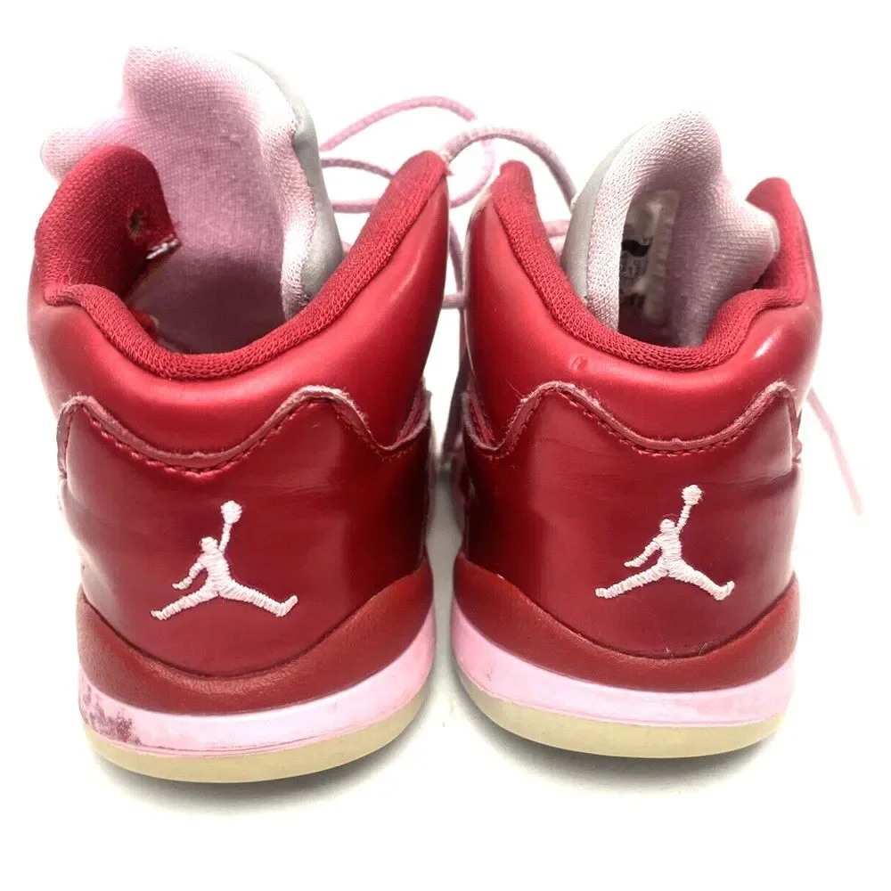 Nike Air Jordan 5 Retro (TD) Valentines Day Sz 6.5C Toddler 440890-605‎ Red Pink